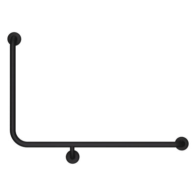 Fienza 90° Accessible Right - Hand Grab Rail Matte Black - Sydney Home Centre