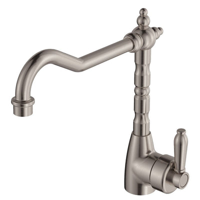 Fienza Eleanor Shepherds Crook Kitchen Sink Mixer Brushed Nickel - Sydney Home Centre