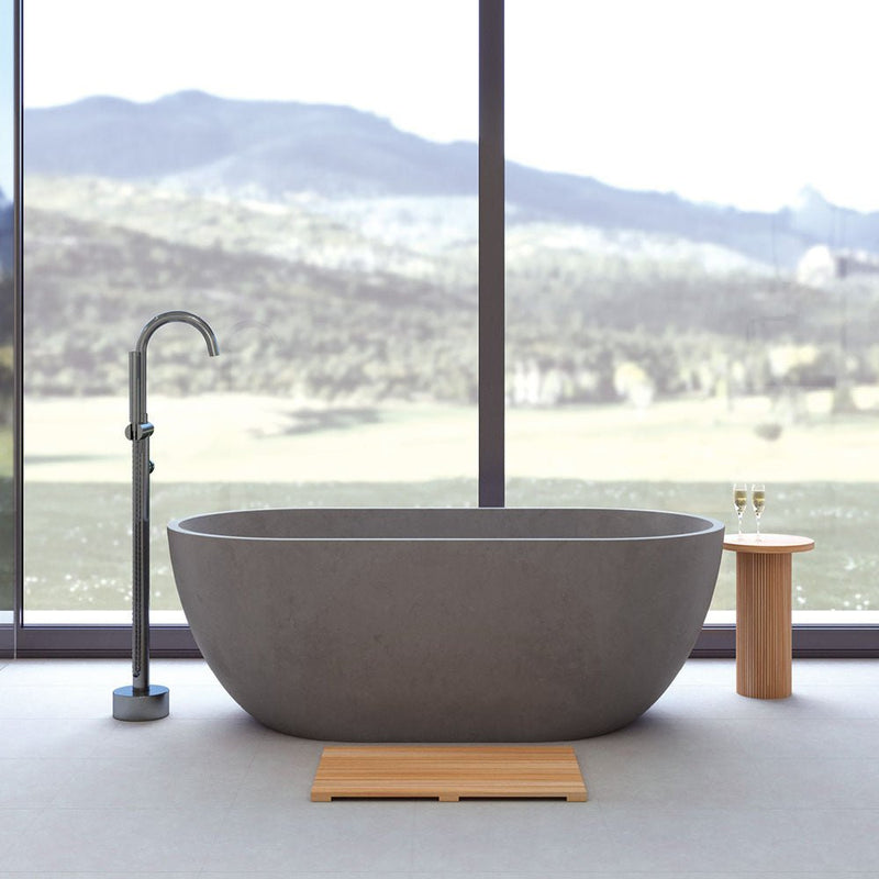 Fienza Jada Concrete Bath Warm Grey - Sydney Home Centre