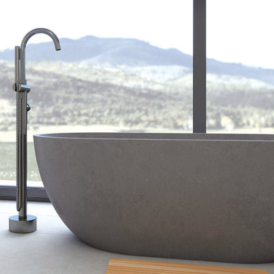 Fienza Jada Concrete Bath Warm Grey - Sydney Home Centre