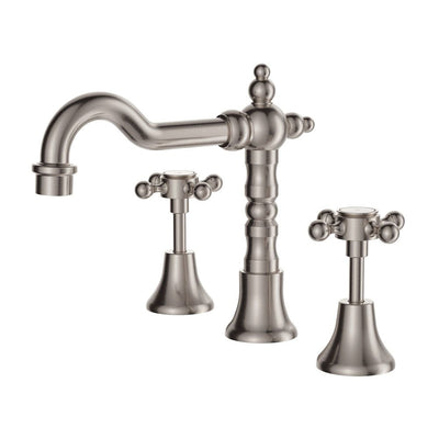 Fienza Lillian Shepherds Crook Basin Set Brushed Nickel - Sydney Home Centre