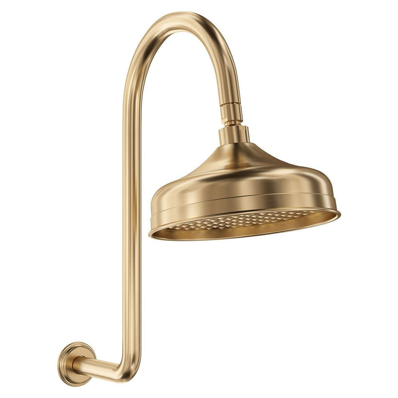 Fienza Lillian Shower Arm and Head Set Urban Brass - Sydney Home Centre