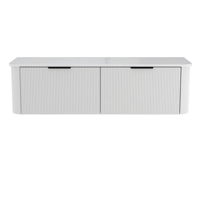 Fienza Minka Curved Satin White 1500mm Wall Hung Cabinet - Sydney Home Centre