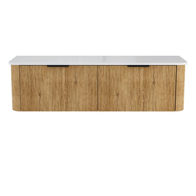 Fienza Minka Curved Scandi Oak 1500mm Wall Hung Cabinet - Sydney Home Centre