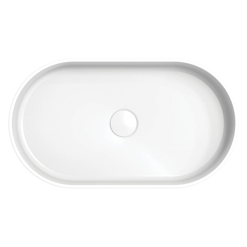 Fienza Minka Pill Solid Surface Above Counter Basin Matte White - Sydney Home Centre