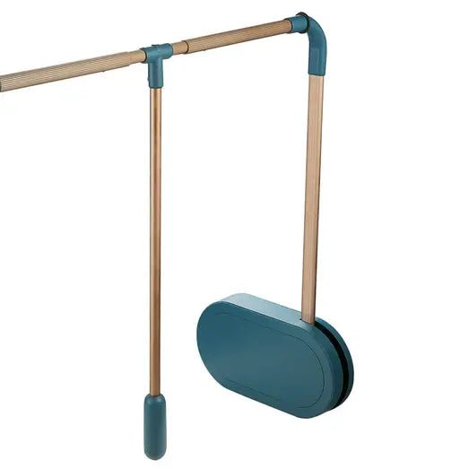 Higold B Series Lift Up and Down Clothes Hanging Rack Adjustable Width Fits 900mm Cabinet Teal with Satin Champagne - Sydney Home Centre