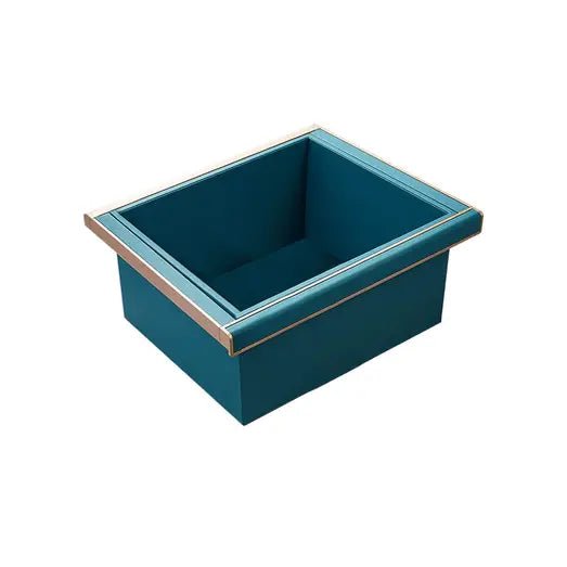 Higold B Series Pull Out Wardrobe Basket Deep Fits 600mm Cabinet Teal with Satin Champagne - Sydney Home Centre