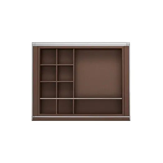 Higold B Series Pull Out Wardrobe Storage Tray Fits 600mm Cabinet Multiple Sections Natural with Grey - Sydney Home Centre