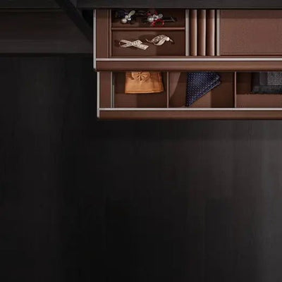 Higold B Series Pull Out Wardrobe Storage Tray Fits 900mm Cabinet Adjustable Sections Natural with Grey - Sydney Home Centre