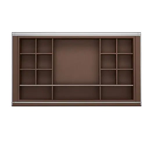 Higold B Series Pull Out Wardrobe Storage Tray Fits 900mm Cabinet Multiple Sections Natural with Grey - Sydney Home Centre