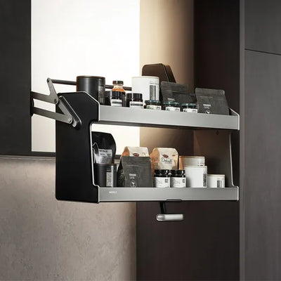 Higold Shearer Nebula Pull Down Overhead Cabinet Storage for a 900mm Cupboard Anthracite grey - Sydney Home Centre