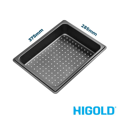 Higold Stainless Steel Nano Coated Colander Kitchen Accessory 375mm PVD Gun Black