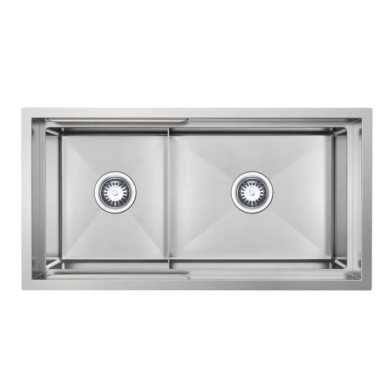 Higold PINIZ Nano Coated 1.2mm Thick Stainless Steel 820mm Anti - Scratch Slide Lip 1 & 1/2 Bowl Workstation Kitchen Sink Brushed Satin - Sydney Home Centre