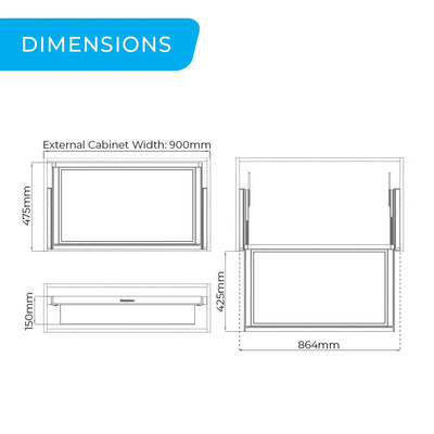 Higold B Series Shallow Pull Out Wardrobe Basket Fits 900mm Cabinet Tiffany Teal With Copper - Sydney Home Centre