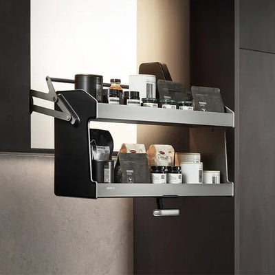 Higold Shearer Nebula Pull Down Overhead Cabinet Storage for a 600mm Cupboard Anthracite grey - Sydney Home Centre