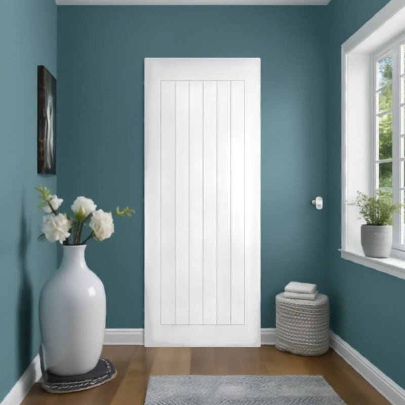 Hume Doors Accent HAG12 (2340mm x 620mm x 35mm) Solicore Particleboard Core Primed MDF Unglazed Internal Door - Sydney Home Centre