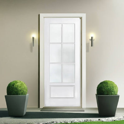 Hume Doors HAV66 (2040mm x 820mm x 40mm) Solid HMR MDF Core DuraXP Cathedral Haven Entrance Door - Sydney Home Centre