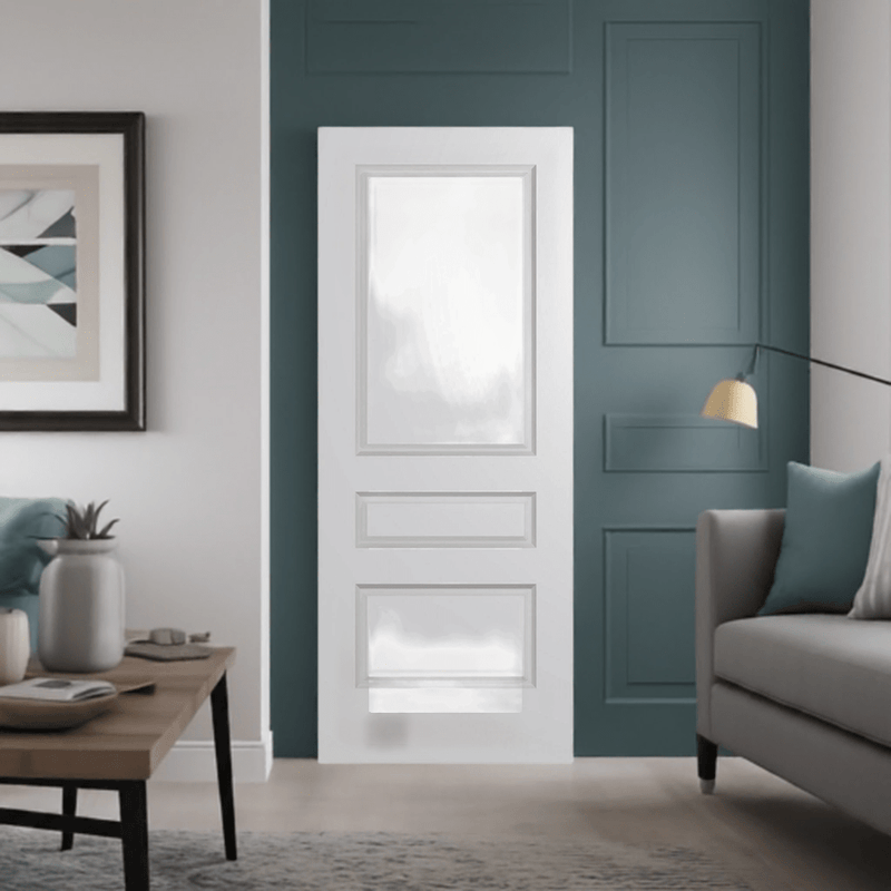 Hume Doors Humecraft HMC7 (2340mm x 820mm x 35mm) Solid HMR MDF Core (HV) Primed MDF Unglazed Internal Door - Sydney Home Centre