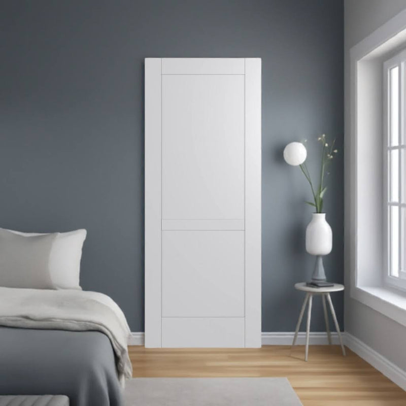 Hume Doors Hampton HAM2 (2340mm x 920mm x 35mm) Hampton Construction Primed MDF Infill Panel Internal Door