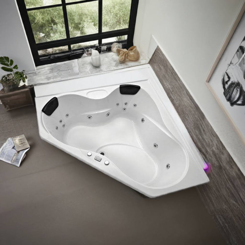 Broadway Bathroom Alcazar 1510mm Spa With Electronic Touch Pad 16 Jets White