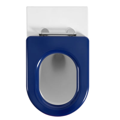 Poseidon Asta Care Wall Faced Floor Pan White & Blue - Sydney Home Centre