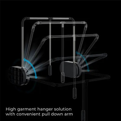 Higold B Series Lift Up and Down Clothes Hanging Rack Adjustable Width Fits 900mm Cabinet Teal with Satin Champagne - Sydney Home Centre