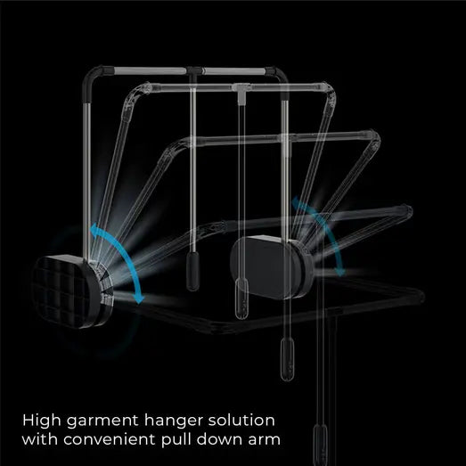 Higold B Series Lift Up and Down Clothes Hanging Rack Adjustable Width Fits 900mm Cabinet Teal with Satin Champagne - Sydney Home Centre