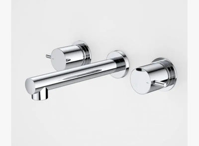 Caroma Luna Lever Wall Basin Set Chrome - Sydney Home Centre