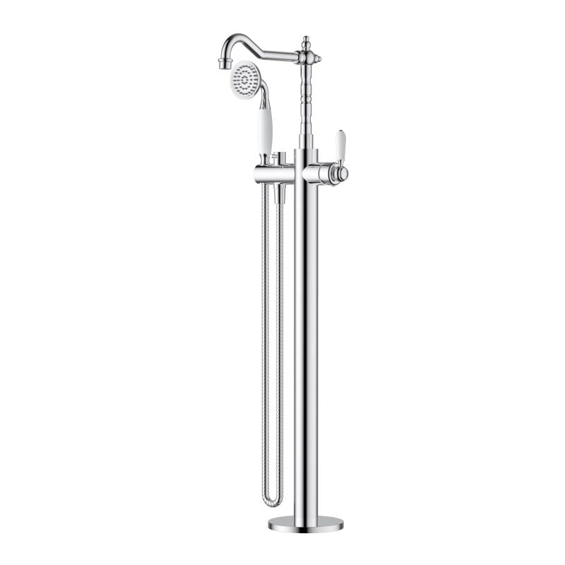 MN Bordeaux Freestanding Bath Mixer With Handshower Electroplated Chrome - Sydney Home Centre