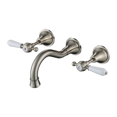 MN Bordeaux Wall Basin / Bath Set Brushed Nickel - Sydney Home Centre