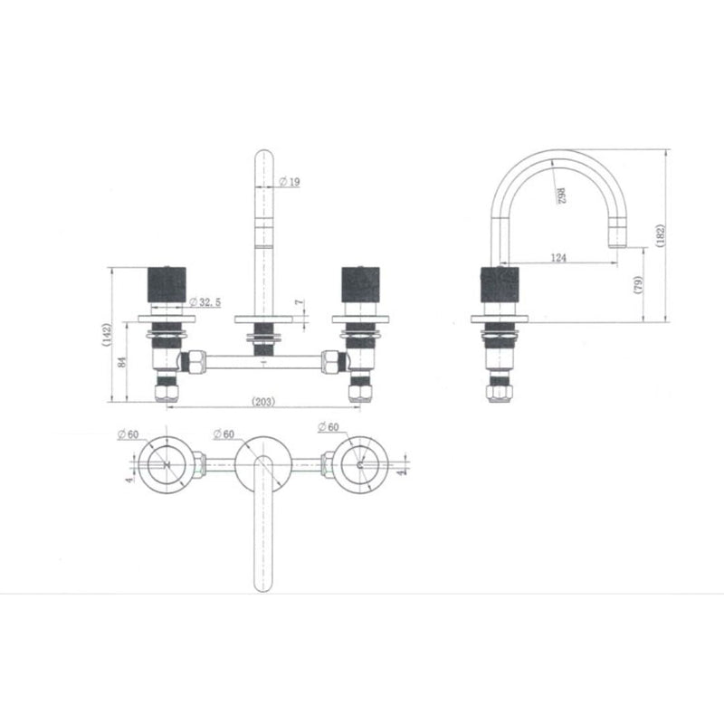 MN Cadence 1/4 Turn Basin Set Chrome - Sydney Home Centre