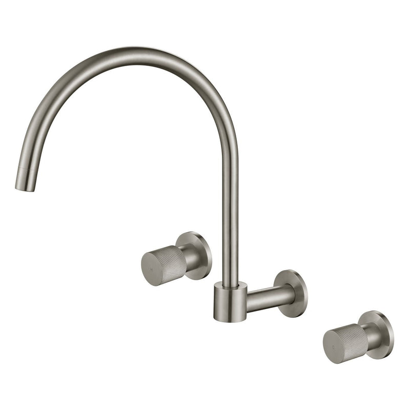 MN Cadence 1/4 Turn Wall Sink Set Brushed Nickel - Sydney Home Centre