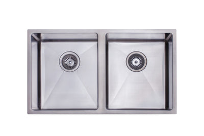 MN Double Bowl Sink 760 X 440 X 200mm - 26L + 26L Stainless Steel - Sydney Home Centre