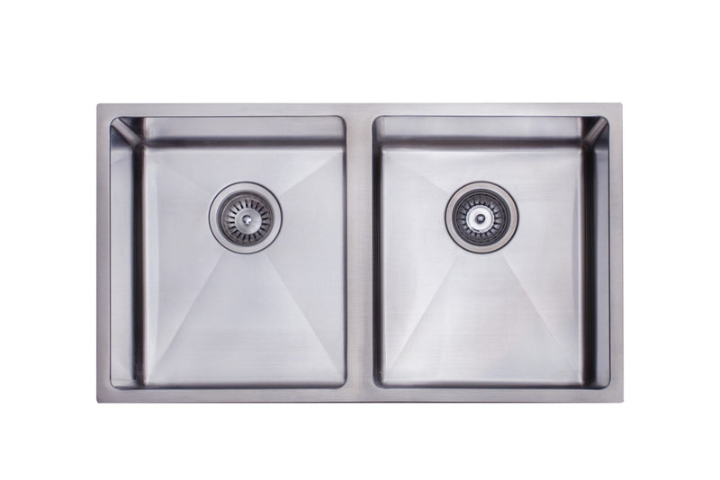 MN Double Bowl Sink 760 X 440 X 200mm - 26L + 26L Stainless Steel - Sydney Home Centre