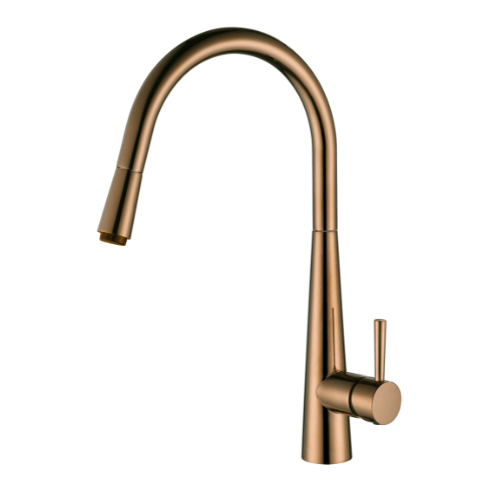 MN Kasper Pull Out Kitchen Mixer PVD Champagne - Sydney Home Centre