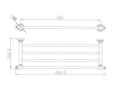 MN Medoc Bathroom Shelf PVD Brushed Nickel - Sydney Home Centre