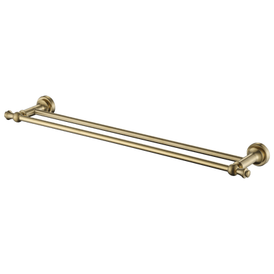 MN Medoc Double Towel Rail 600mm PVD Brushed Bronze - Sydney Home Centre