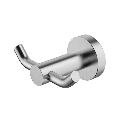 MN Mirage Double Robe Hook Electroplated Brushed Chrome - Sydney Home Centre