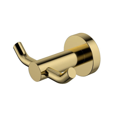 MN Mirage Double Robe Hook PVD Polished Brass - Sydney Home Centre