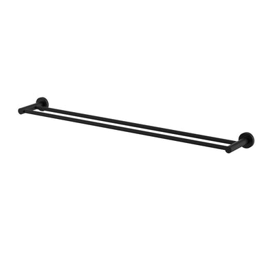 MN Mirage Double Towel Rail 750mm Electroplated Matte Black - Sydney Home Centre