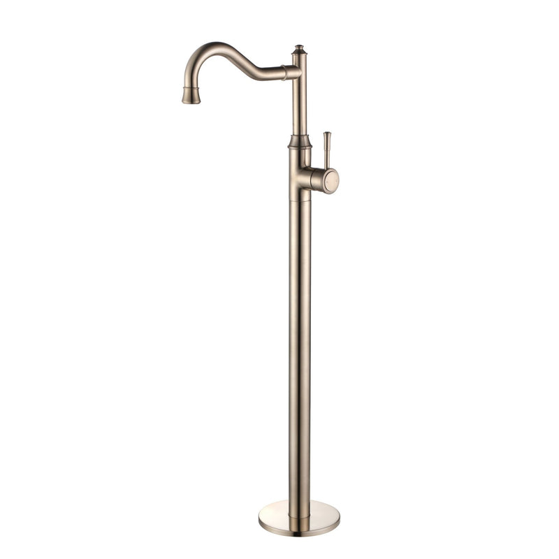 MN Montpellier Freestanding Bath Mixer PVD Brushed Nickel - Sydney Home Centre