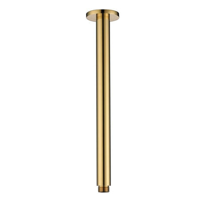 MN Round Ceiling Shower Arm 300mm PVD Polished Brass - Sydney Home Centre