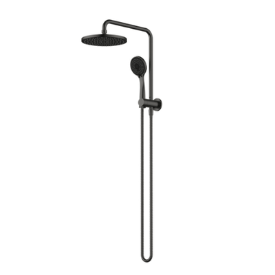 MN Round Half Column Shower Set Electroplated Matte Black - Sydney Home Centre