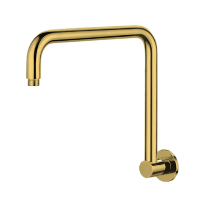 MN Round High Rise Shower Arm 350mm PVD Polished Brass - Sydney Home Centre