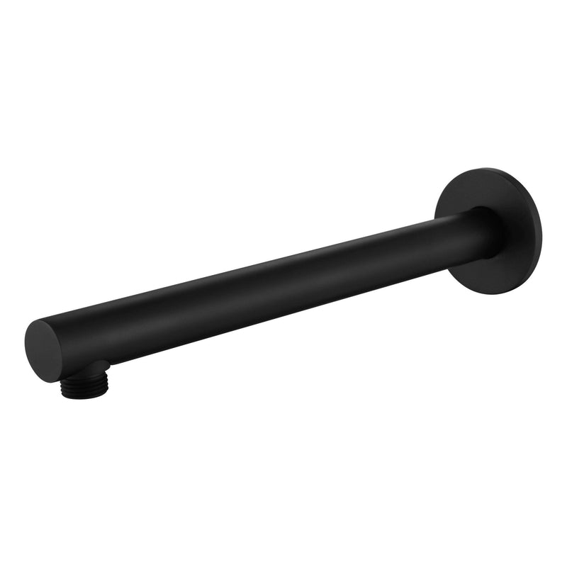 MN Round Shower Arm 300mm Electroplated Matte Black - Sydney Home Centre