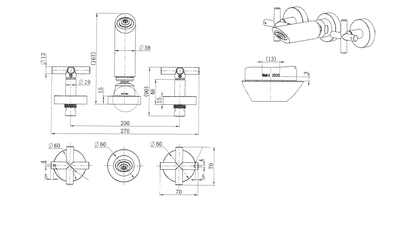 MN Ryker 1/4 Turn Shower Set PVD Champagne - Sydney Home Centre