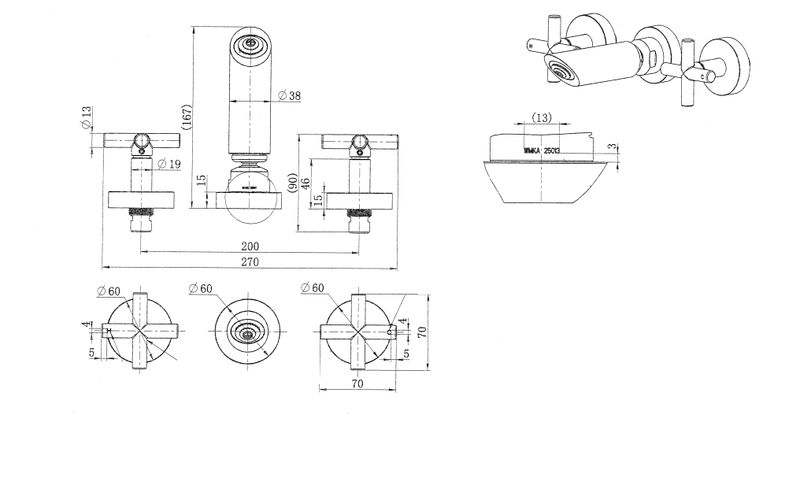 MN Ryker 1/4 Turn Shower Set PVD Champagne - Sydney Home Centre