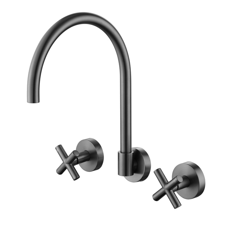 MN Ryker Wall Sink Set Electroplated Gunmetal - Sydney Home Centre