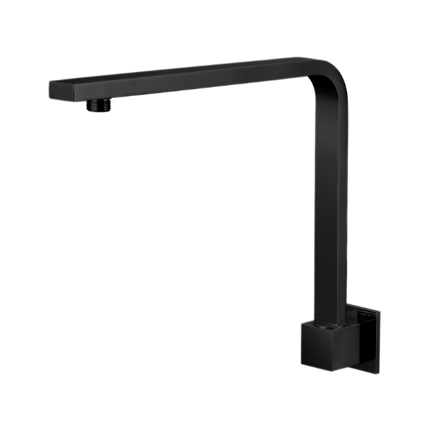 MN Square High Rise Shower Arm 350mm Electroplated Matte Black - Sydney Home Centre