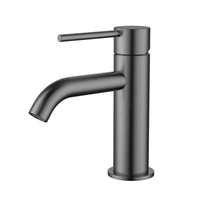 MN Star Mini Basin Mixer Curved Spout Electroplated Gunmetal - Sydney Home Centre